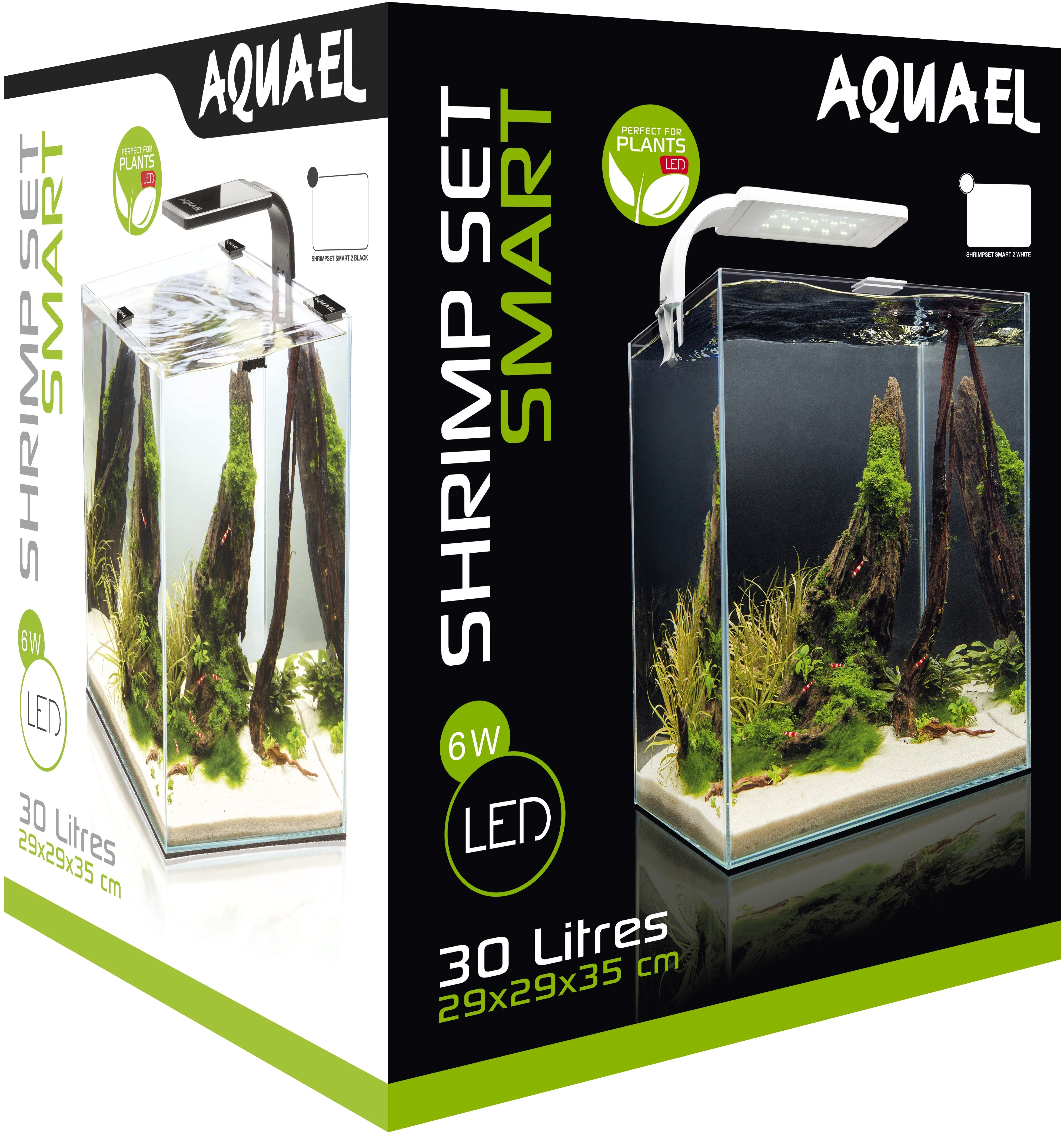 AQUAEL SHRIMP SET SMART PLANT ll 30 (белый), Креветкариум с LED освещением (6 вт)