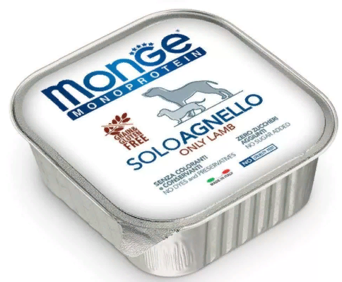 Monge Dog Monoproteico Solo паштет д/с из ягненка 150г