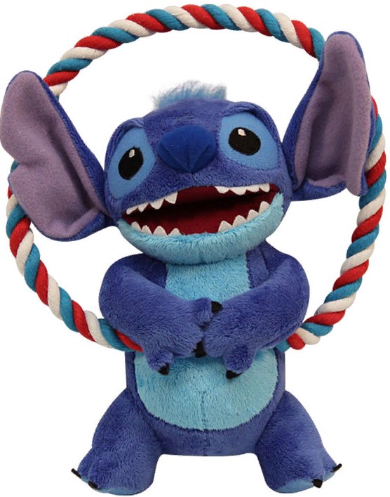 Игрушка для собак мягкая Disney Stitch с круглым канатом 200мм, Triol