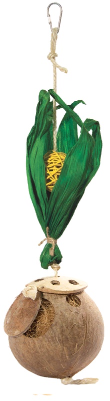 Игрушка для птиц "Чудо-кокос", 425/455х110мм