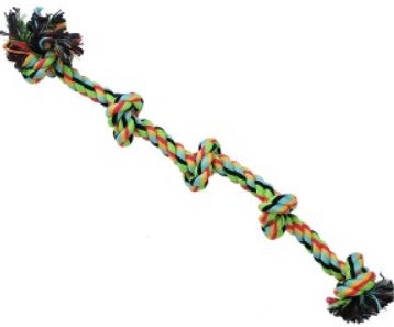 №1 Грейфер веревка цветная с пятью узлами, 46см
