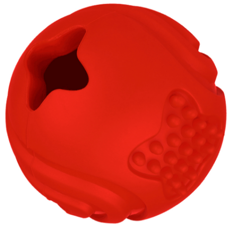 Игрушка Mr.Kranch для собак Мяч 6,5см красный с ароматом бекона