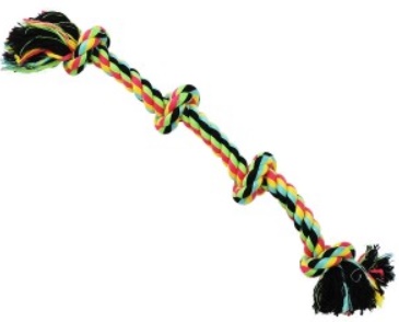 №1 Грейфер веревка цветная с четырьмя узлами 37см