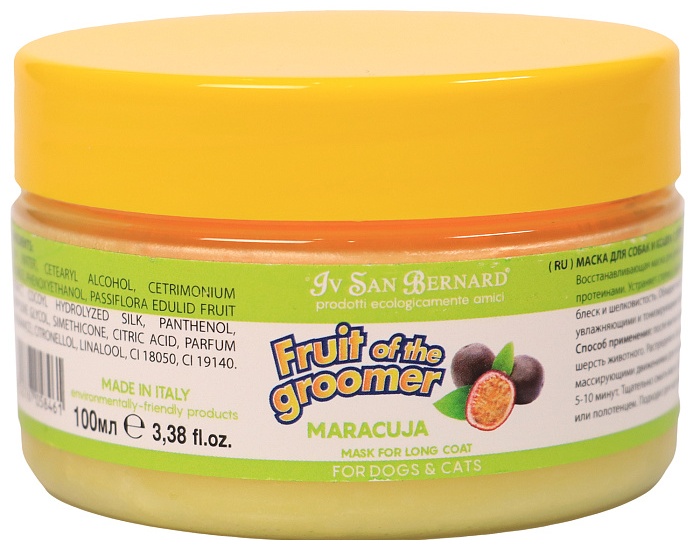 ISB Fruit of the Groomer Maracuja Восстанавливающая маска для длинной шерсти с протеинами 100мл