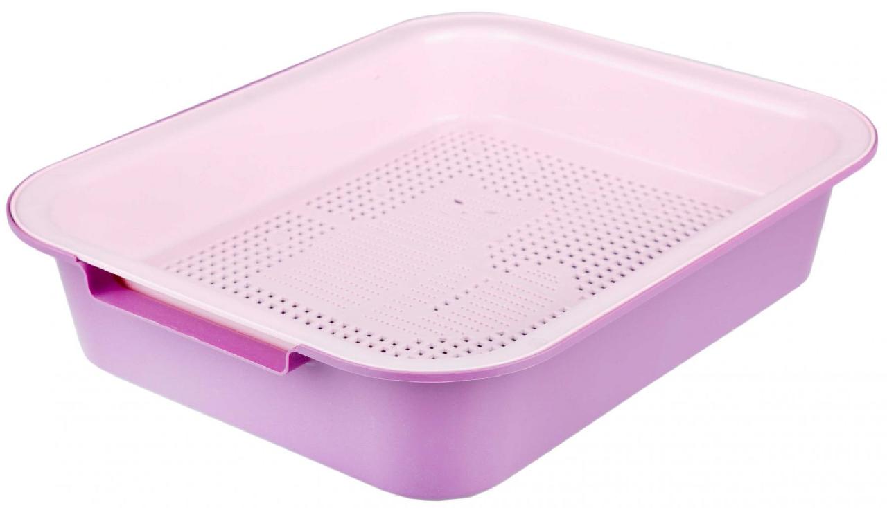 Лоток с сеткой "Лекси" фиолетовый 380х315х80 мм