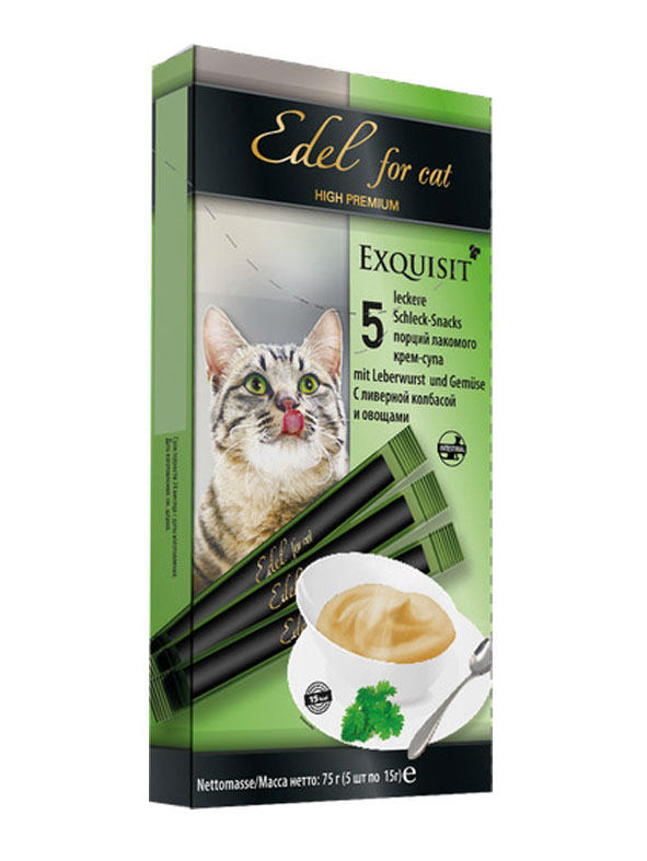 Edel for Cat крем-суп д/кошек с ливерной колбасой и овощами 75г