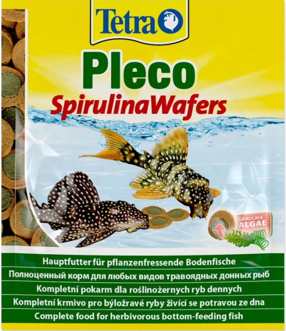 Tetra Pleco Spirulina Wafers корм для рыб 15г пакет