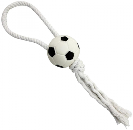 Игрушка для собак "Мяч с веревкой" 35см