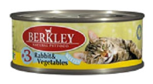 Беркли консервы для котят №3 кролик/овощи 100г