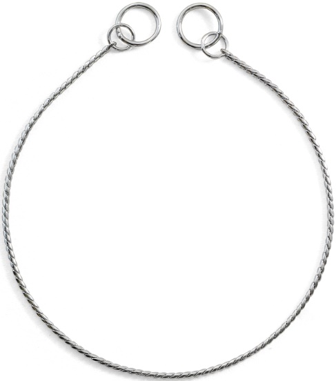 Ошейник-цепь "Змейка" серебро, 2*350мм