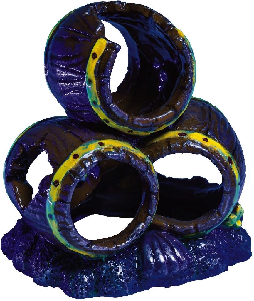 Декорация Glofish флуоресцирующая Бочки малые 7.5*5.5*8см