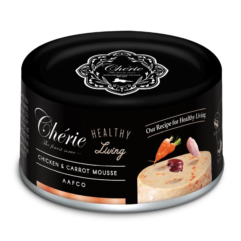 Консервы для Кошек Cherie HEALTHY LIVING мусс из Курицы с Морковью 80 г Pettric