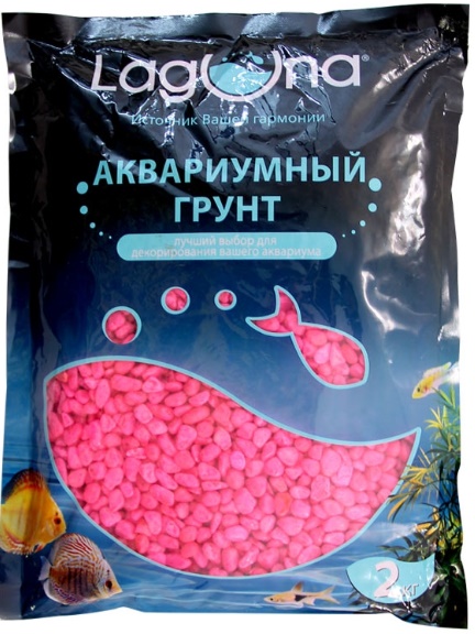 Грунт 20604D цветной розовый, 2кг, 5-8мм