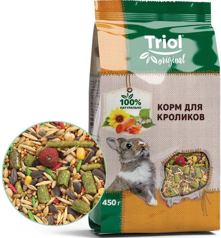 Корм Triol Original для кроликов, 450г, Triol