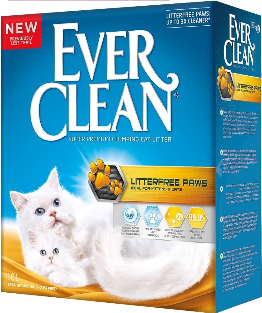 EVER CLEAN LitterFree Paws Наполнитель для идеально чистых лап 10л