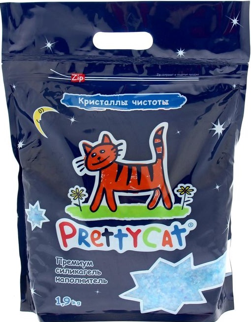 Наполнитель PrettyCat силикагелевый Кристаллы чистоты 1,9кг