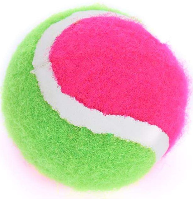Игрушка для собак "Мяч тенисный" розово-зеленый 6,3см
