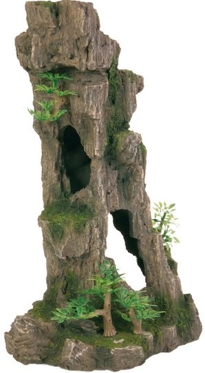Грот Скала с пещерой с растениями, 17см