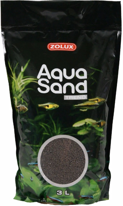 Золюкс Грунт для аквариума Aquasand Caviar Brown темно-коричневый 3л., 4,7кг