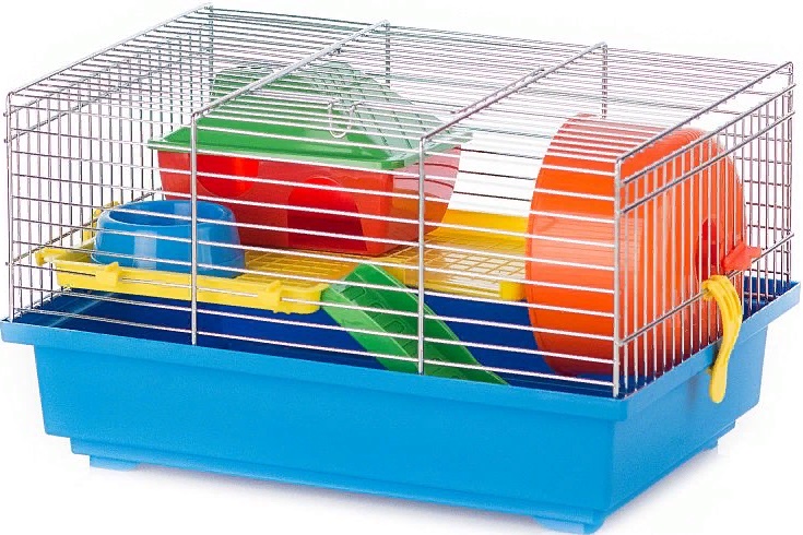 Клетка InterZoo TEDDY ZINK + PL (360х240х210мм), для грызунов, прут цинк