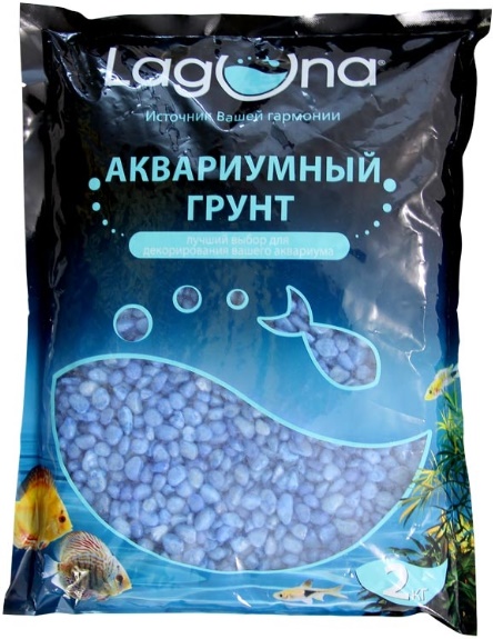 Грунт 20621D цветной синий, 2кг, 5-8мм
