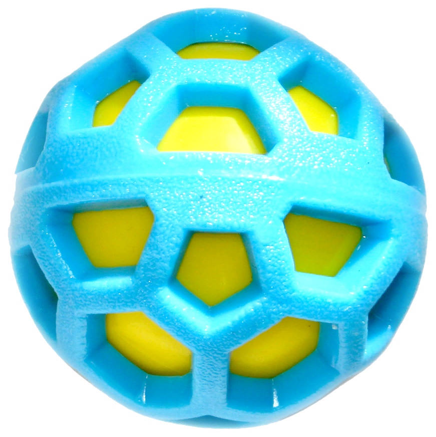 Игрушка для собак Резиновый мяч двойной с пищалкой 7,6см