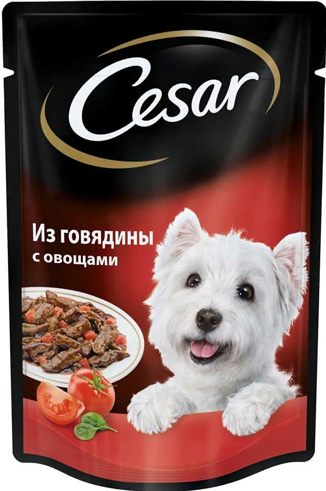 Cesar пауч д/с говядина с овощами 85г