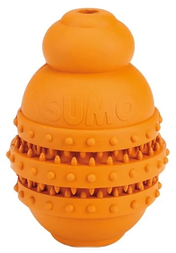 Игрушка д/собак "Sumo Play" для зубов оранжевая 6*6*8,5см Beeztees