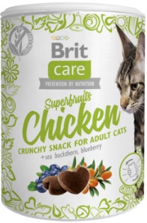 Brit Care лакомство д/кошек superfruits Суперфрутс с курицей 100г