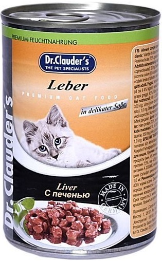 Др.Клаудер консервы для кошек с Печенью 415г