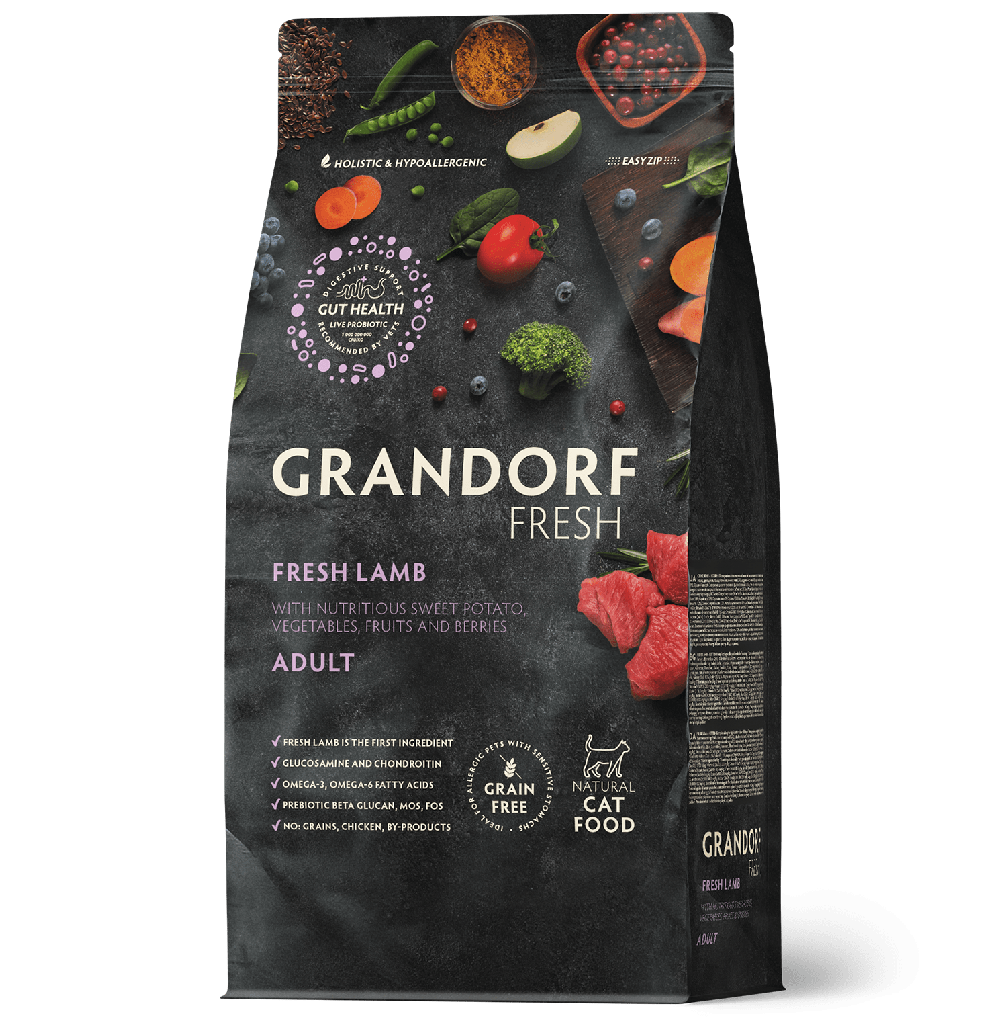 GRANDORF Fresh Cat ADULT Lamb&Sweet Potato ягненок с бататом для кошек
