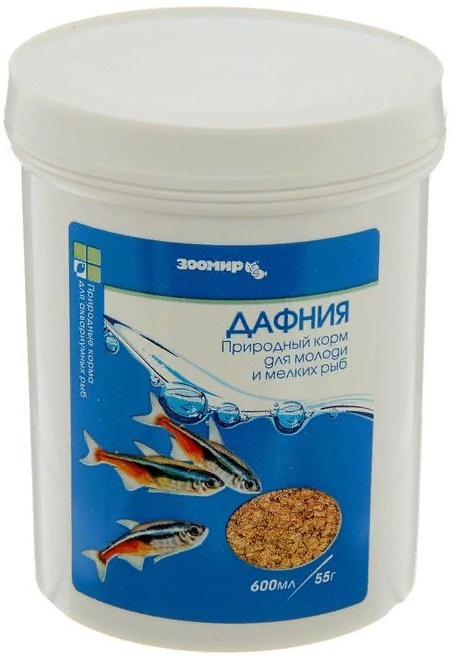 ЗООМИР "Дафния " природный корм для всех мелких рыб 600мл 55г