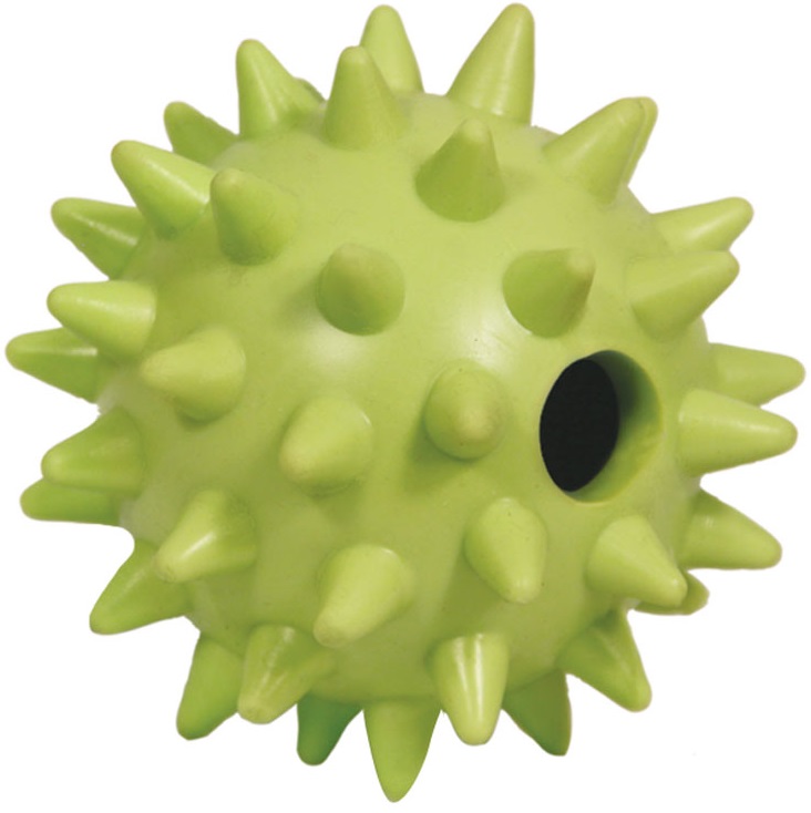 Игрушка для собак из цельнолитой резины "Мяч игольчатый", d65мм