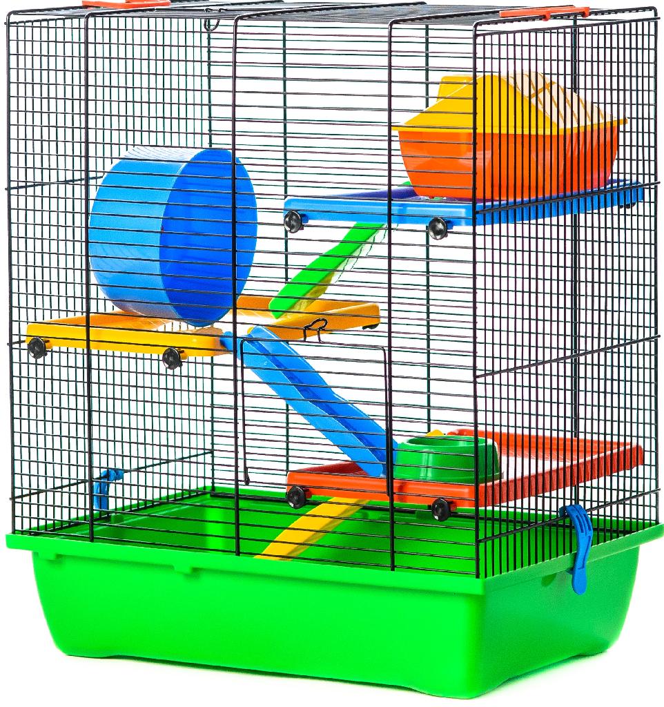 Клетка для грызунов GINO II COLOR +PLASTIC 42х29х49см