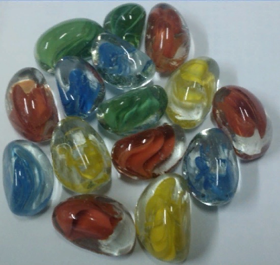 Стеклянные камушки для декора 300г. (в сеточке)  (KL0105)