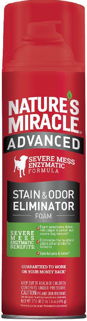 8in1 Уничтожитель пятен и запахов для собак с усиленной формулой NM Advanced Dog Stain&Odor Eliminator 518млl (аэрозоль-пена)