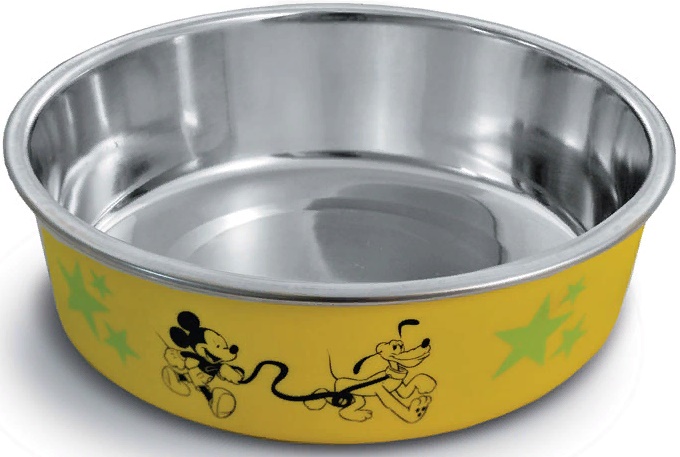 Миска металлическая на резинке Disney Mickey&Pluto, 250мл