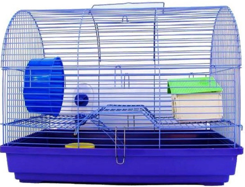 Клетка для грызунов, саквояж, 2-этажная, укомплектованная 47*30*39см