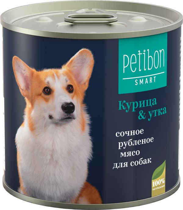Petibon Smart Рубленое мясо для собак с курицей и уткой 240г