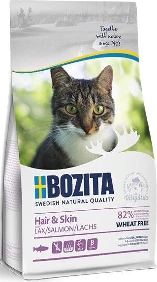 Bozita Hair & Skin WHEAT FREE корм д/кошек с чувств. кожей/шерстью