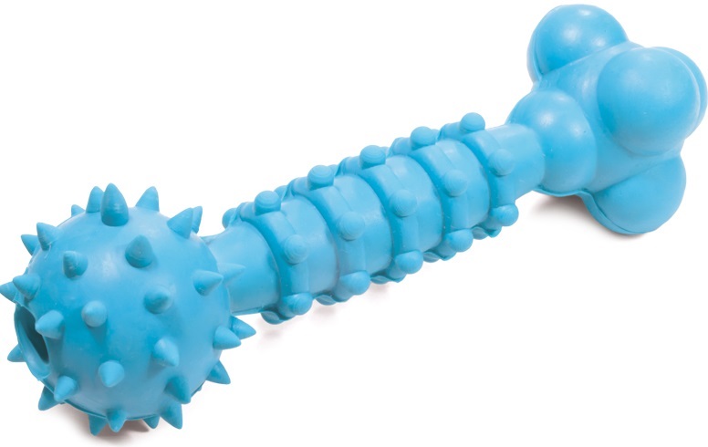 Игрушка для собак из ц/литой резины "Гантель креативная с колокольчиком", 160мм