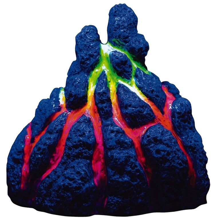 Декорация GloFish флуоресцирующая Вулкан 8.5х6х8.5см