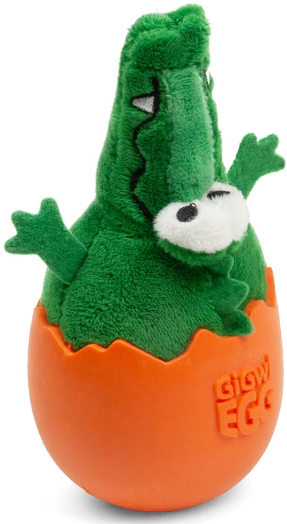 Игрушка GiGwi д/собак Крокодил в яйце с пищалкой 14см