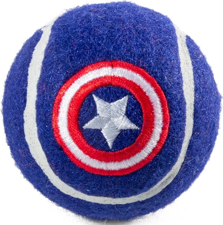 Игрушка для собак Marvel Капитан Америка «Мяч теннисный», d70мм