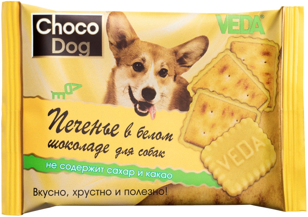 CHOCO DOG печенье в белом шоколаде д/собак 30г