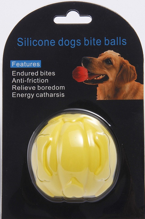 Игрушка для собак "Мяч" силиконовый 6,8*6,4*6,7см