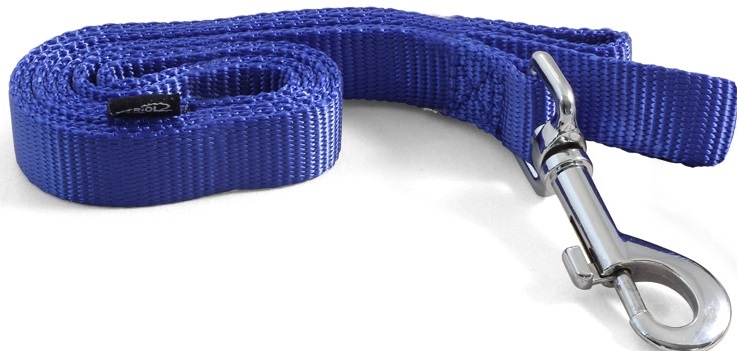 Поводок нейлоновый для собак "Стандарт" S, синий, 15*1200мм