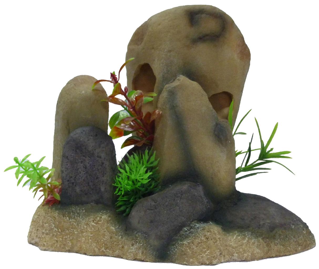 Грот для аквариума "Композиция из камней". 23.5*14.5*19.5см