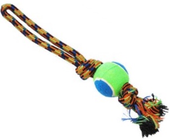 №1 Грейфер веревка плетеная с мячом, 36см