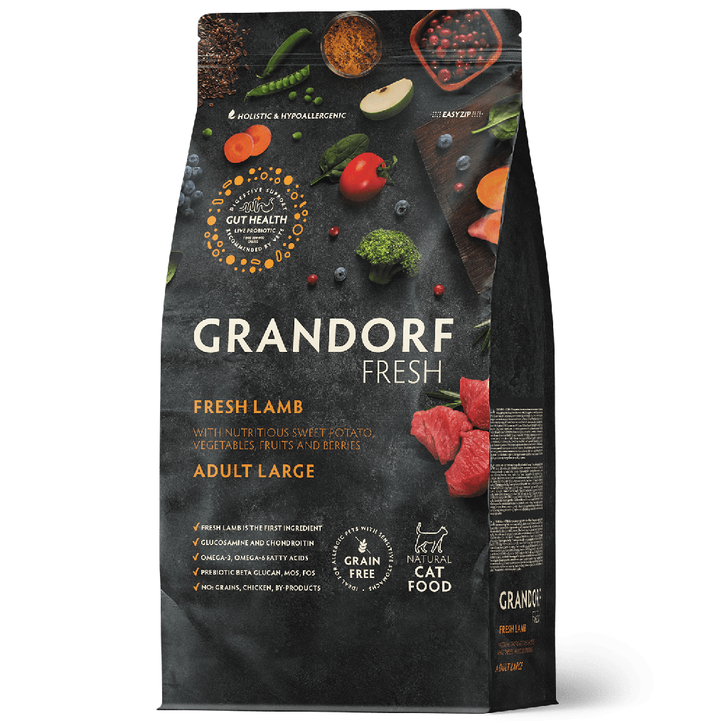 GRANDORF Fresh Cat LARGE Lamb&Sweet Potato ягненок с бататом для КРУПНЫХ кошек